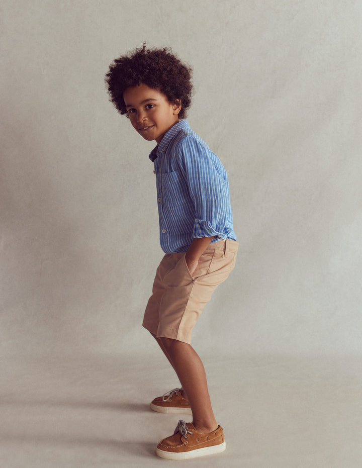 Klassische Chino-Shorts-Klassisches Hellbraun